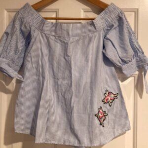 Living Doll LA Striped Baby Doll Top Size S
